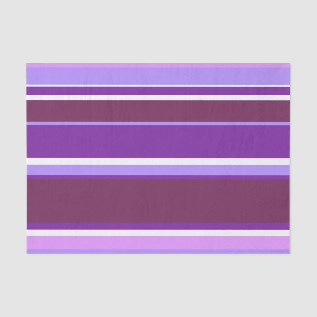 Papel De Seda Tonos de rayas violetas (Anverso)