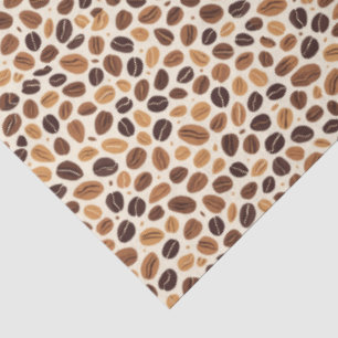 Papel De Seda Tonos de Tostado de Granos de Café Cálidos Patrón 