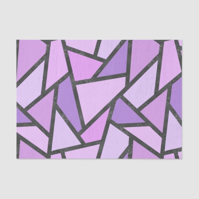 Papel De Seda Tonos de vidrio manchado de lilas (Anverso)