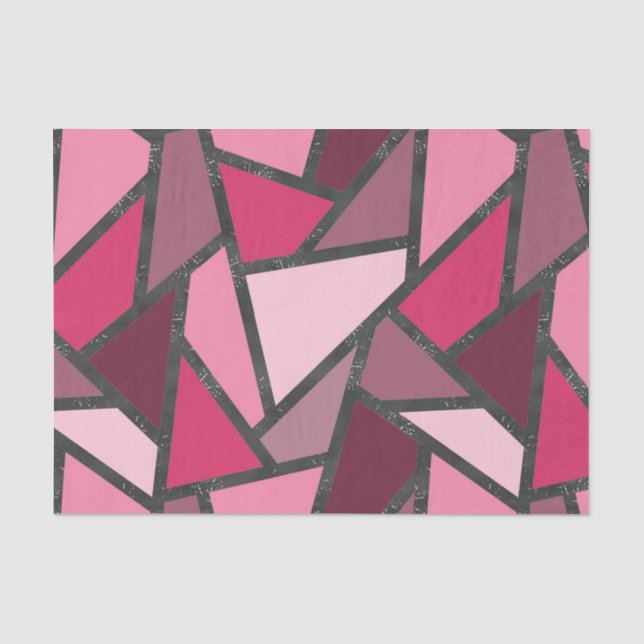 Papel De Seda Tonos de vidrio tintado rosa (Anverso)