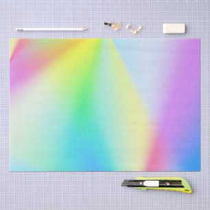 Papel De Seda Tonos modernos de arcoiris pastel imitación iridis