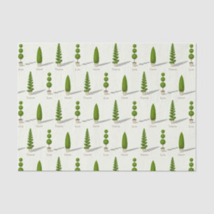 Papel De Seda Topiarios de Cypress de Personalizable "Crecer en