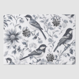 Papel De Seda Toque de pájaro gris carbonífero