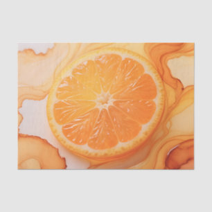 Papel De Seda Torbellino cítrico de rodaja de naranja