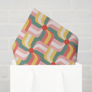 Papel De Seda Tornillos geométricos coloreados abstractos