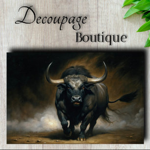 Papel De Seda Toro de Wall Street Decoupage