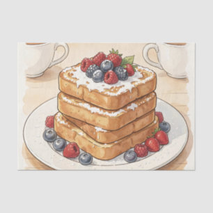 Papel De Seda Torre de Torrijas con Frutas del Bosque para Desay