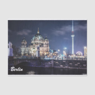 Papel De Seda Torre de TV y Catedral de Berlín en Berlín, Aleman
