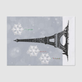 Papel De Seda Torre Eiffel de Invierno, Navidades de globos de c