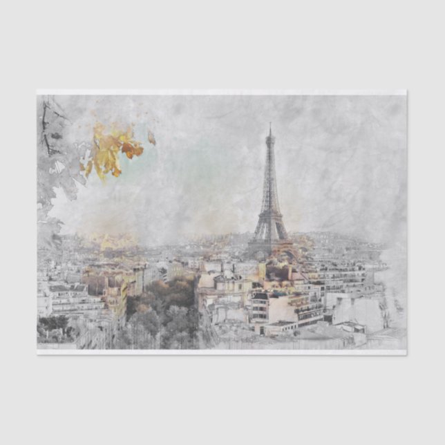 Papel De Seda Torre Eiffel. París, Francia (Anverso)