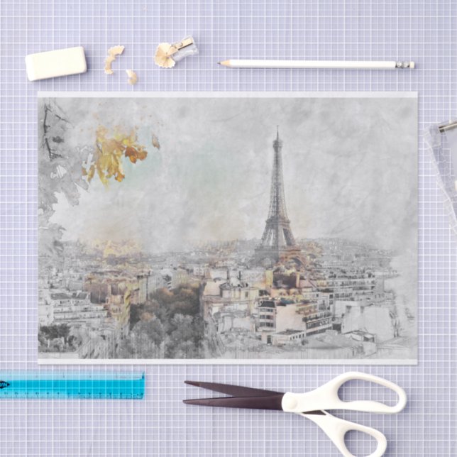 Papel De Seda Torre Eiffel. París, Francia (Artesanía)