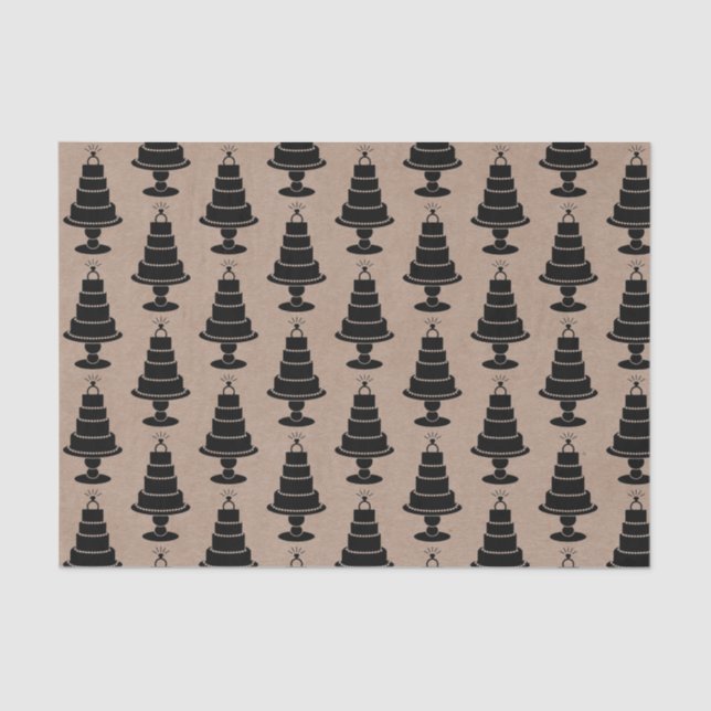 Papel De Seda Torta de bodas (Anverso)