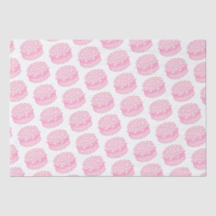 Papel De Seda Torta de cumpleaños dibujada a mano en rosa año ed