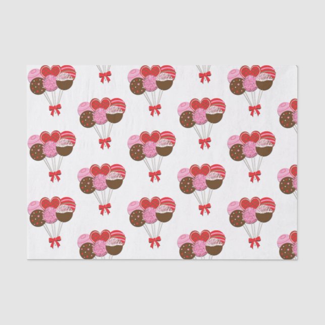 Papel De Seda Torta de San Valentín Palitos de Azúcar Dulces Per (Anverso)