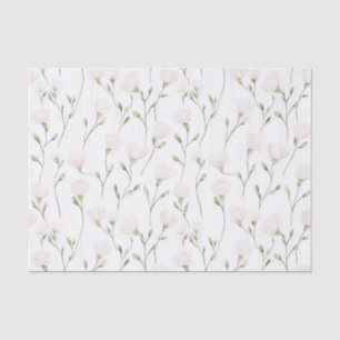 Papel De Seda Torta Nupcial Floral Rosa Rubor