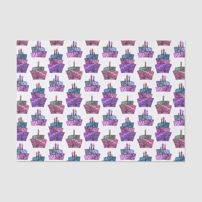 Papel De Seda Tortas de Paisley (Anverso)
