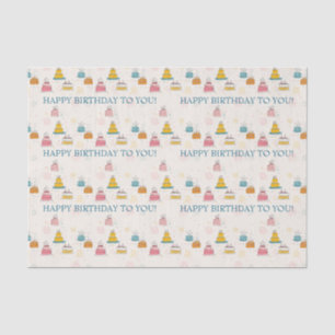 Papel De Seda Tortas flotantes caprichosas con confeti y fuegos 