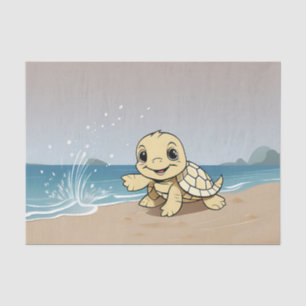 Papel De Seda Tortuga bebé juguetona