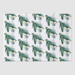 Papel De Seda Tortuga marina bajo el agua Estilo