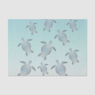 Papel De Seda Tortugas de plata estilo de playa