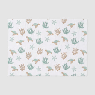 Papel De Seda Tortugas nadando  