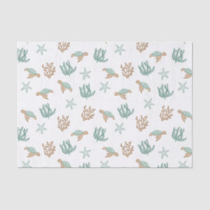 Papel De Seda Tortugas Natación