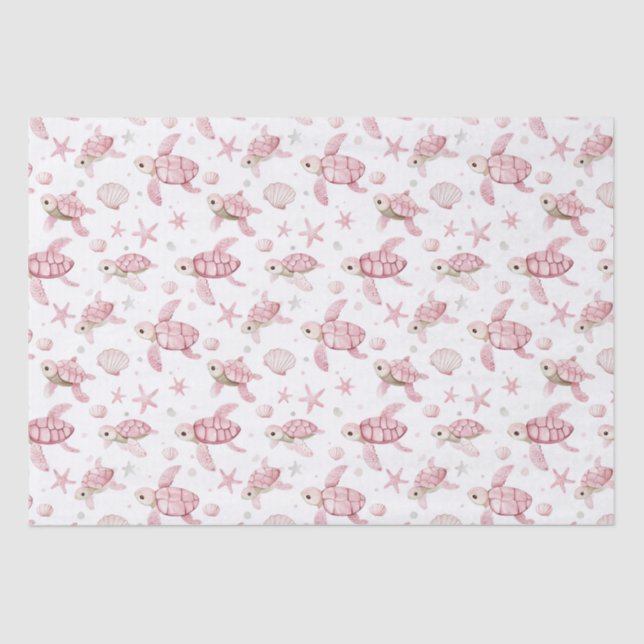Papel De Seda Tortugas y bebés (Anverso)