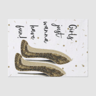 Papel De Seda Tos altos zapatos de moda Glam Beauty Sweet 16