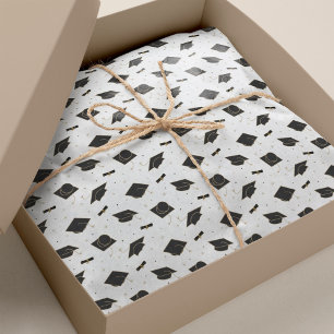 Papel De Seda Toss negro de graduación