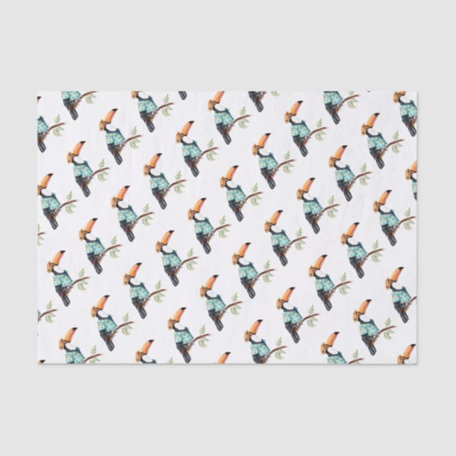 Papel De Seda Toucan en camisa hawaiana (Anverso)