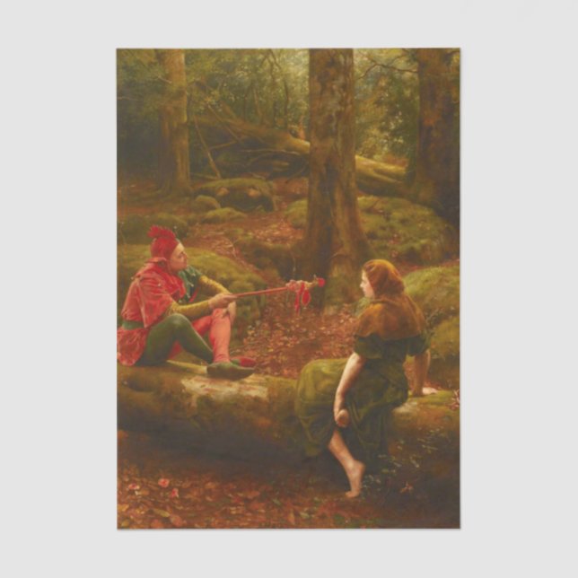 Papel De Seda Touchstone and Audrey (In the Forest of Arden) (Anverso)