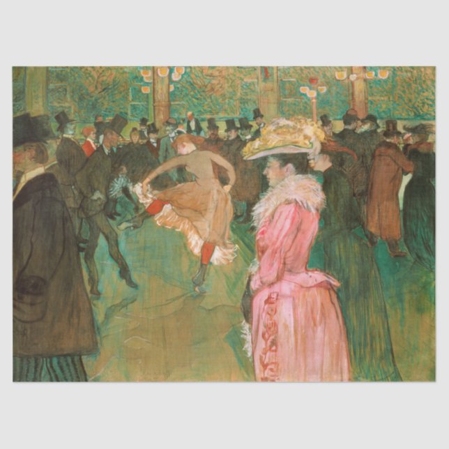Papel De Seda Toulouse-Lautrec - En el Rouge, la danza (Anverso)
