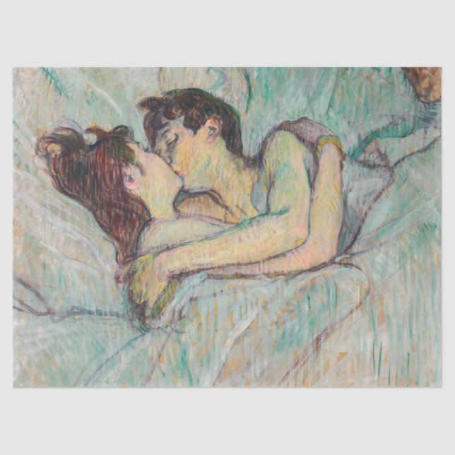 Papel De Seda Toulouse-Lautrec - En La Cama, El Beso (Anverso)