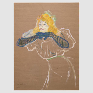Papel De Seda Toulouse-Lautrec - Yvette Guilbert Cantando