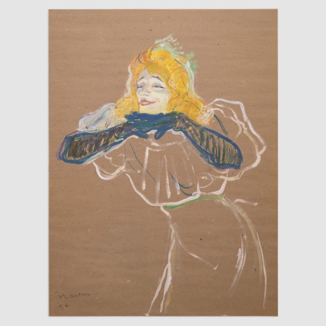 Papel De Seda Toulouse-Lautrec - Yvette Guilbert Singing (Subido por el creador)
