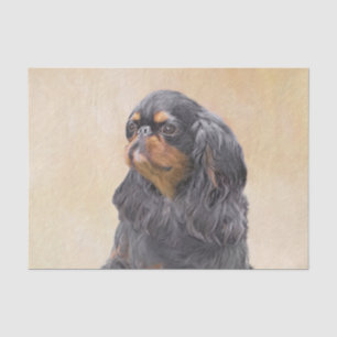 Papel De Seda Toy English Spaniel Pintura Original Arte Animal