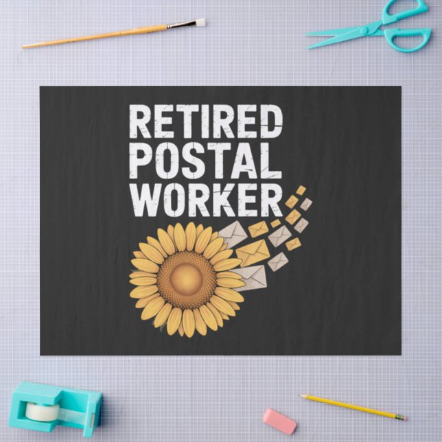 Papel De Seda Trabajador Postal Retirado (Artesanía)