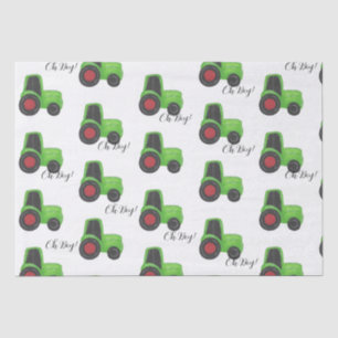 Papel De Seda Tractor Baby Boy