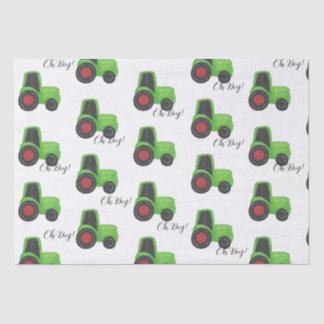 Papel De Seda Tractor Baby Boy