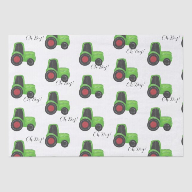 Papel De Seda Tractor Baby Boy (Anverso)