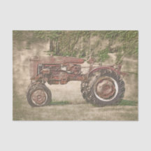 Tractor de granja rústico antiguo vintage