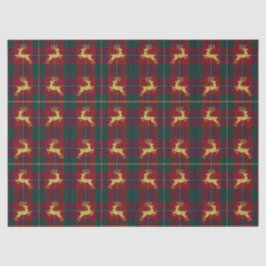 Papel De Seda Traditional Christmas Reindeer Plaid