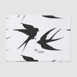Papel De Seda Tragar pájaros Silhouettes Thunder_Cove