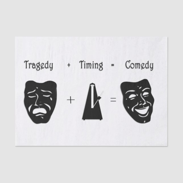 Papel De Seda Tragedia + Timing igual a teatro de comedia (Anverso)