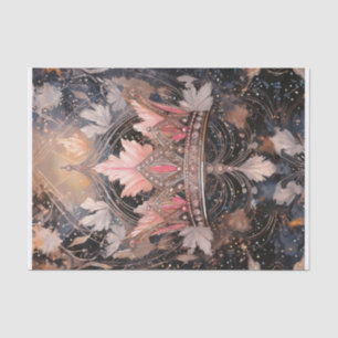 Papel De Seda Traigan a la corona rosa y guiñada