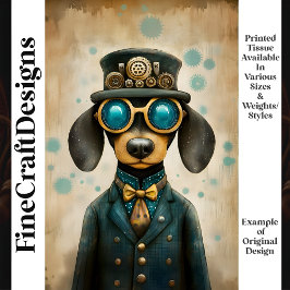 Papel De Seda Traje de perro Dachshund lindo Sombrero Gafas K5 D