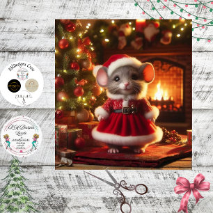 Papel De Seda Traje de Santa para ratón de Navidad descoupage 