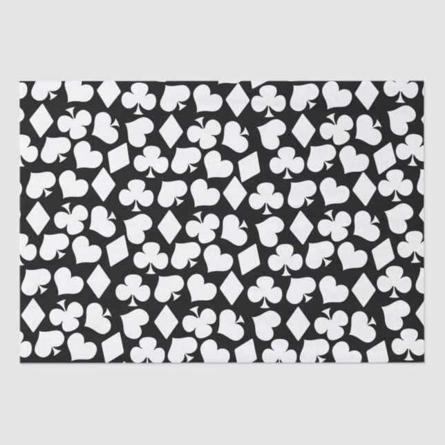 Papel De Seda Traje de tarjeta de regalo patrón casino fiesta ju (Anverso)