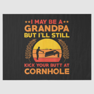 Papel De Seda Traje divertido de abuelo de Cornhole Sack Toss