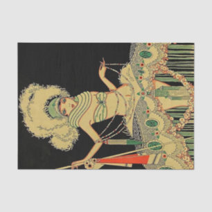 Papel De Seda “Traje Peplo” Portada de revista de 1926 por J Car
